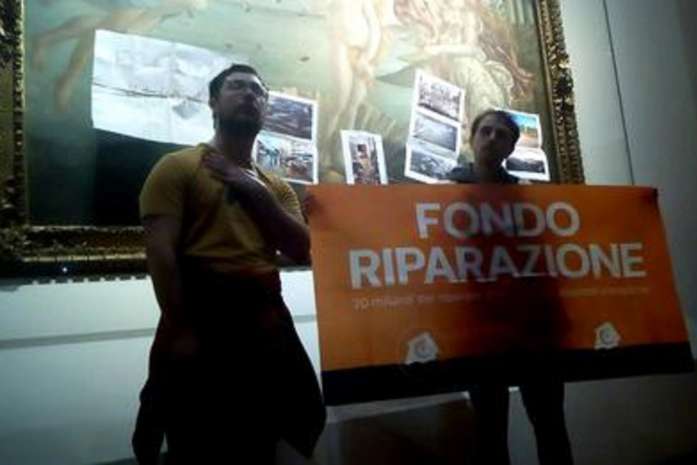 Экоактивисты атаковали картину «Рождение Венеры» Боттичелли в галерее Уффици 