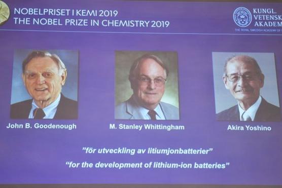 Нобелевская премия по химии присуждена за развитие литий-ионных батарей