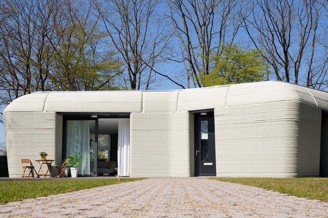 В Нидерландах появился первый полностью завершенный жилой дом, напечатанный на 3D-принтере