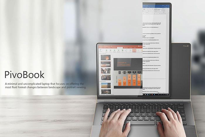 Тайваньская компания представила ноутбук, экран которого можно перевернуть в портретный режим, не отсоединяя от корпуса