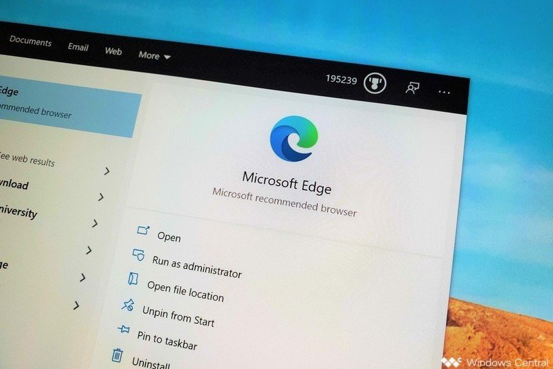 Браузер Microsoft Edge станет наиболее быстрым для компьютеров, работающих на операционной системе Windows 10