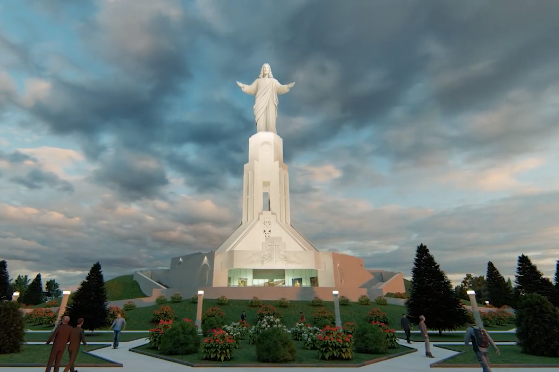 В Армении представили окончательную анимационную версию статуи Иисуса Христа