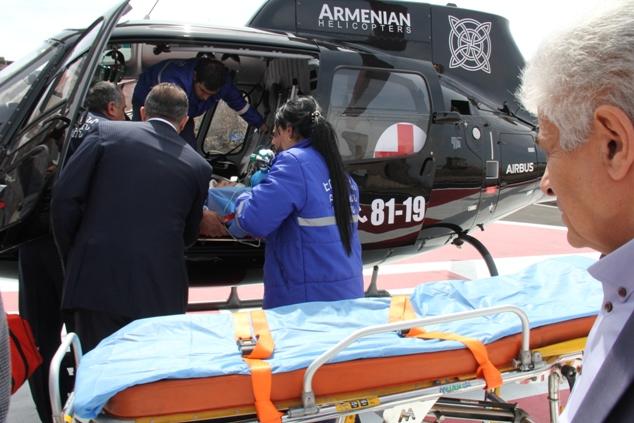 Շտապօգնության ուղղաթիռով Երևան է տեղափոխվել  առաջին հիվանդը 