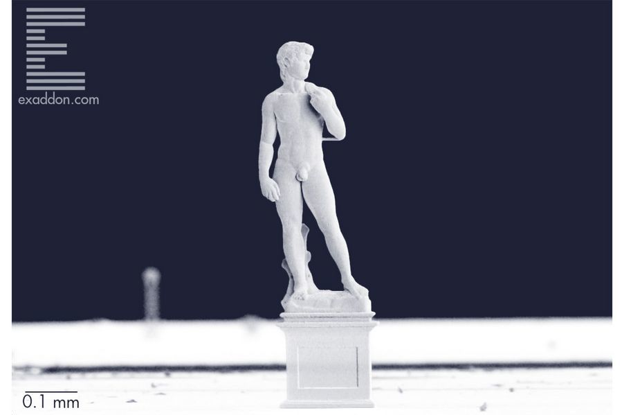 В мельчайших деталях: исследователи напечатали на 3D-принтере копию статуи «Давид» Микеланджело высотой всего 1 миллиметр 