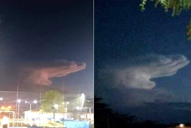Удивительная оптическая иллюзия: в небе над Бразилией нависла «рука Бога»