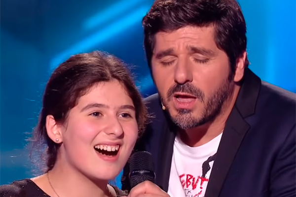 Патрик Фьори и юная армянка исполнили «Дле Яман» на французском «Голосе» 