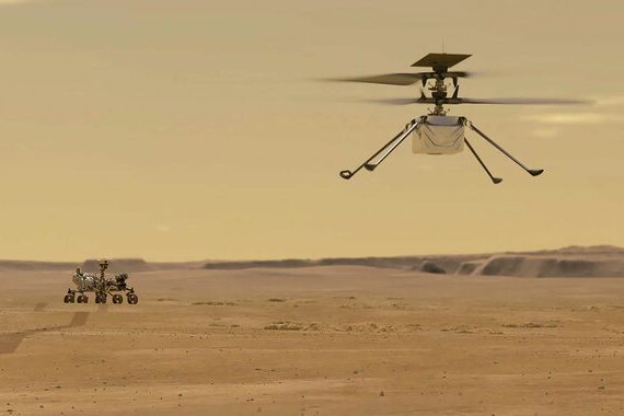 Беспилотный вертолет NASA Ingenuity совершил второй полет на Красной планете