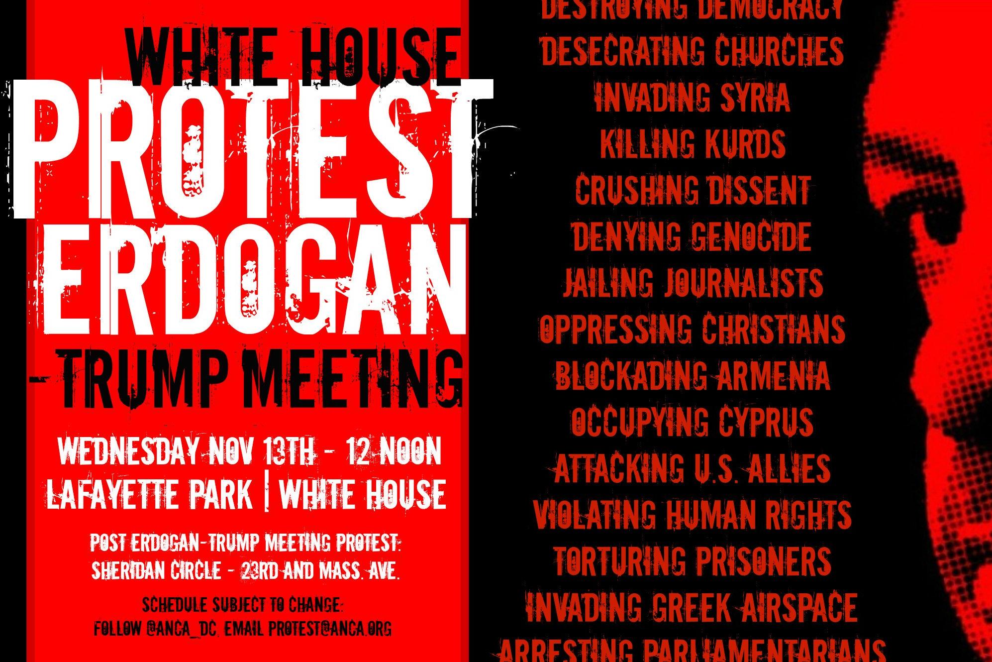 АНКА проведет акцию протеста перед встречей Эрдогана и Трампа в Вашингтоне