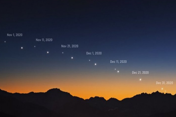 Впервые с 1623 года: в день зимнего солнцестояния Юпитер и Сатурн соединятся в одну точку