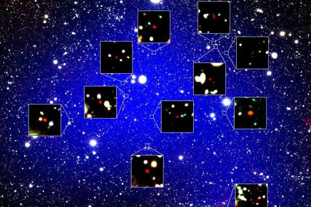 Астрономы обнаружили самую древнюю группу галактик из известных науке: их свет шел к Земле 13 миллиардов лет