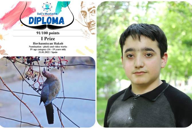 16-летний Акоп Ованнисян стал победителем престижного международного конкурса «Усы Дали»