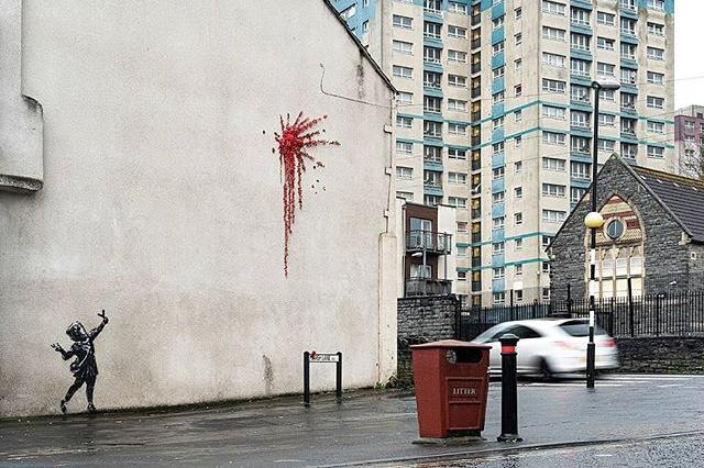 Ко Дню святого Валентина Бэнкси нарисовал новое граффити в Бристоле