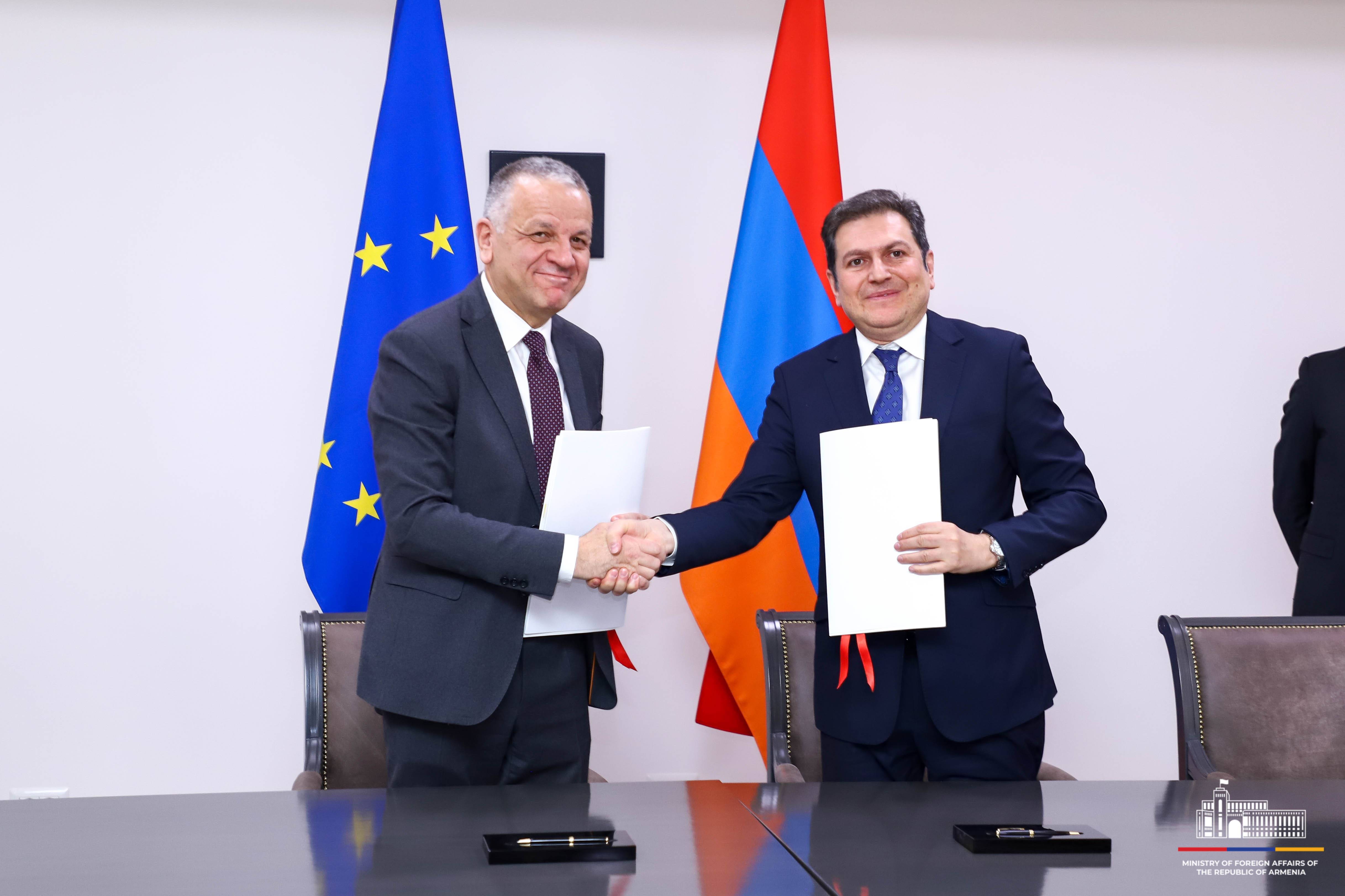 Между Республикой Армения и Европейским Союзом подписано оглашение о статусе миссии ЕС Армении