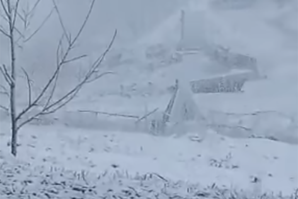 На севере Армении идет снег