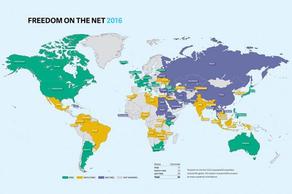 Правозащитная организация Freedom House причислила Армению к числу стран со свободным интернетом